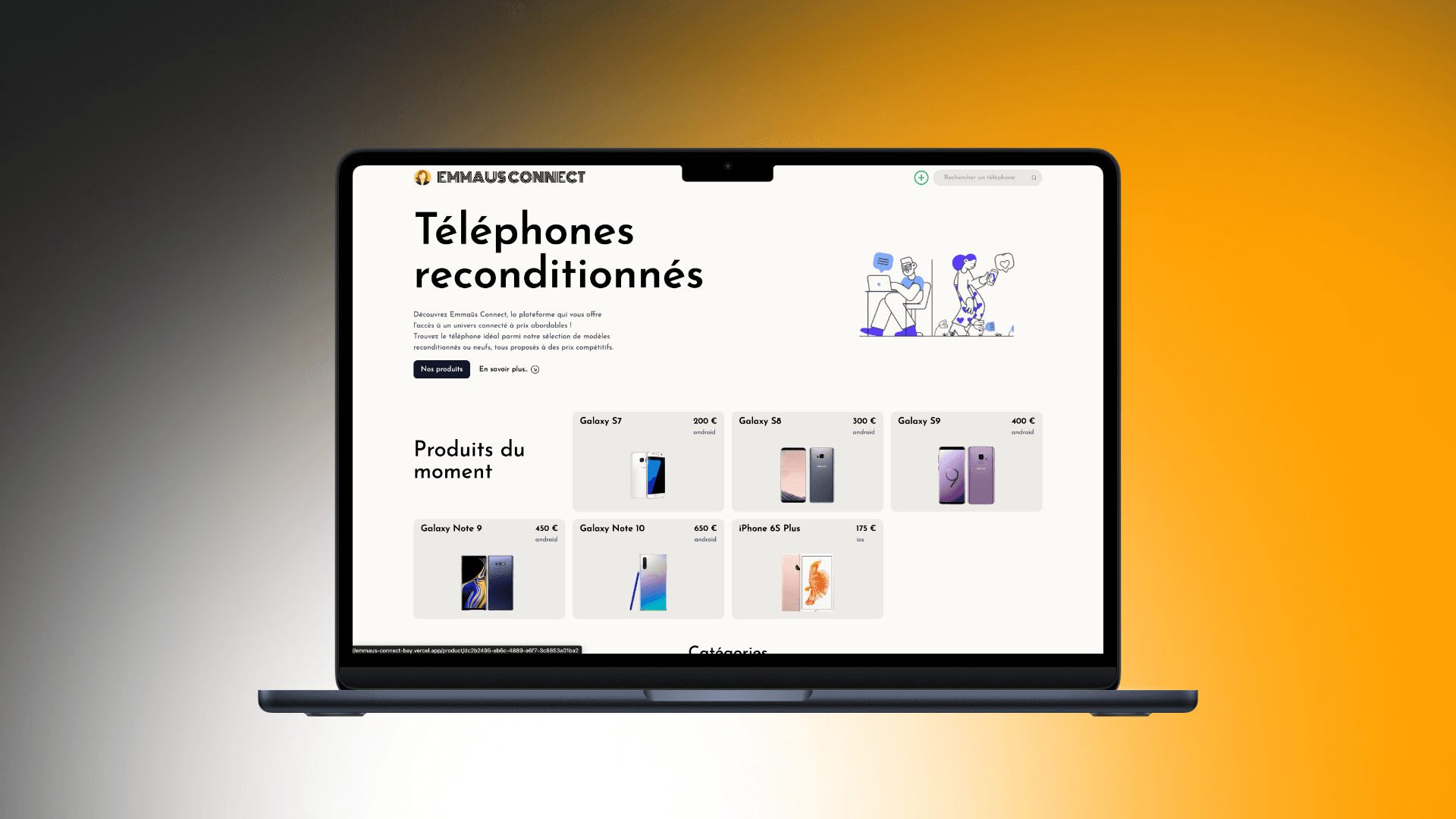 Screenshot of the Emmaus Connect project
