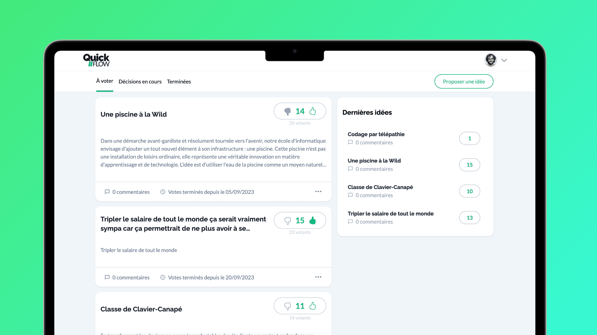 Screenshot of the Quickflow project