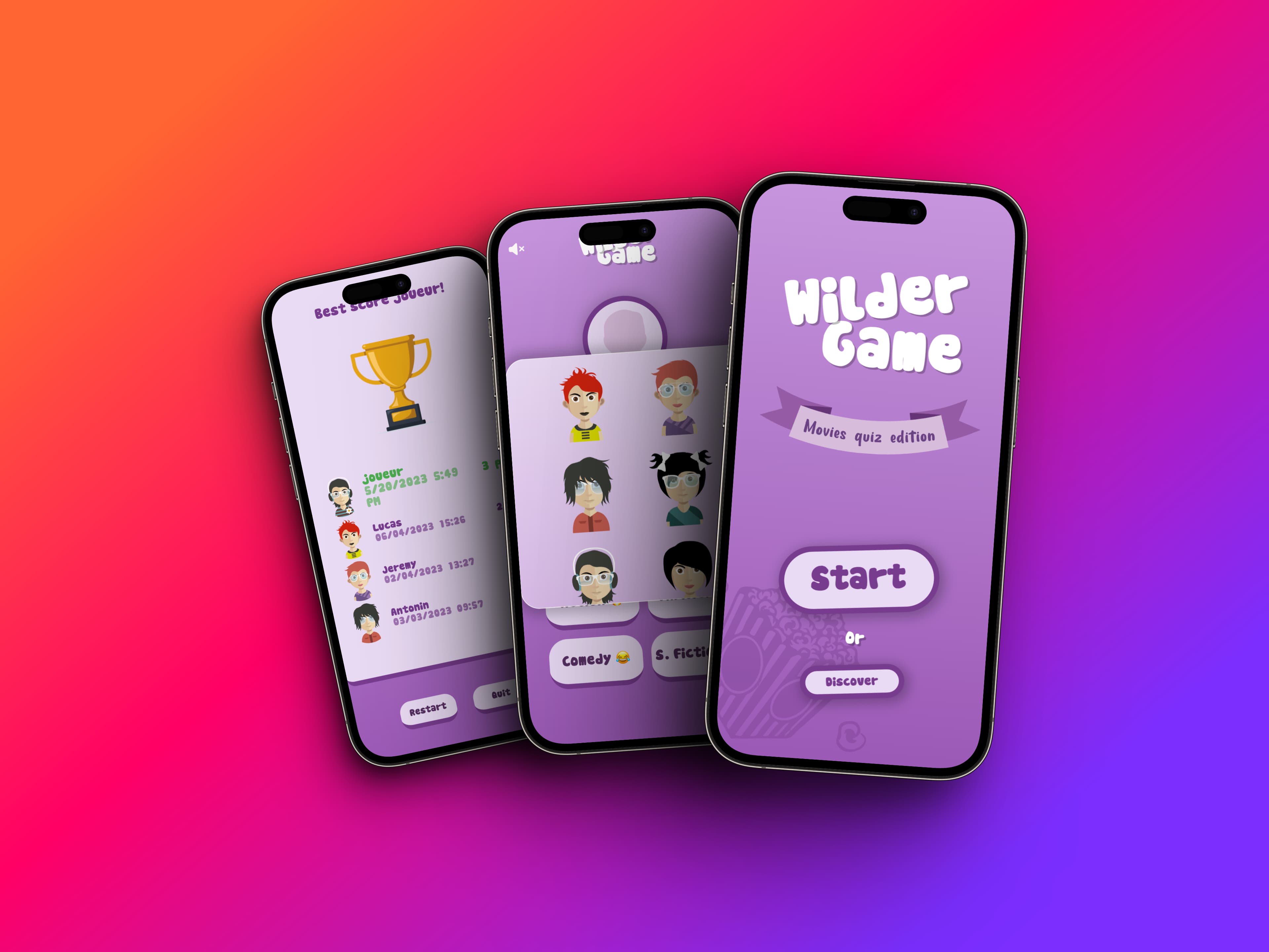 Screenshot of the Wilder Game project